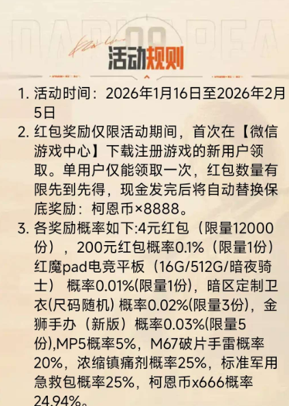 暗区回归领奖